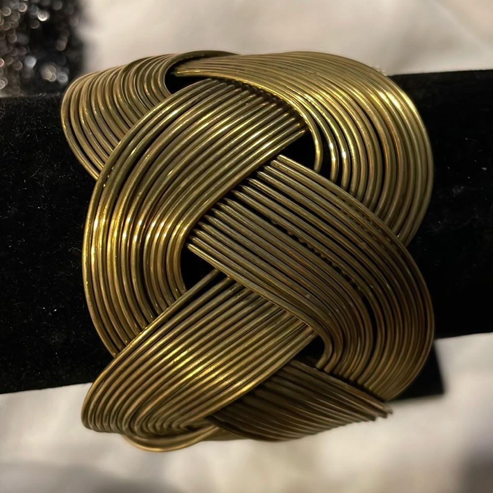 Woman’s large braided bracelet